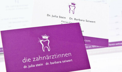 Visiten-Und-Terminkarten-Zahnarzt-Layout-Design